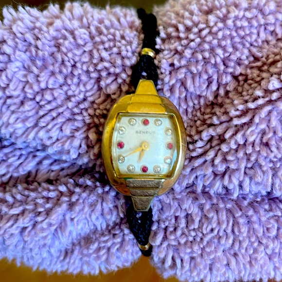 1950s Benrus Cocktail Watch w/ Jeweled Dial - Elegant...